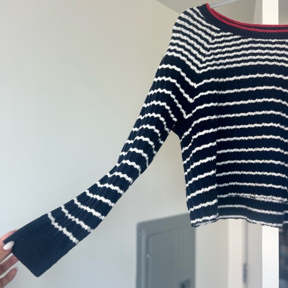 Old Navy Blue & White Stripe Sweater - Picture 2 of 5